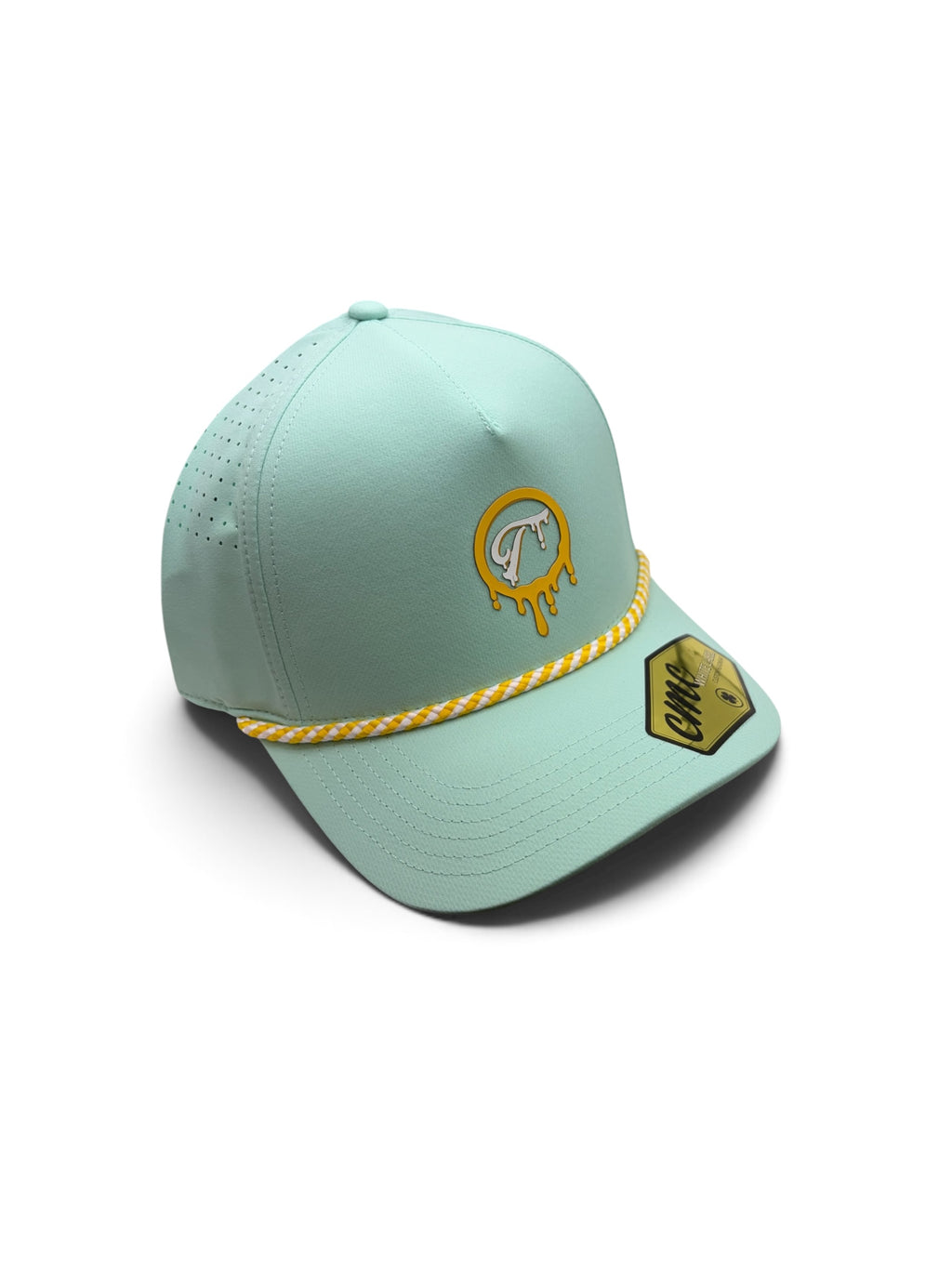 Tradition Mint Green and Yellow Paint Drip Hat