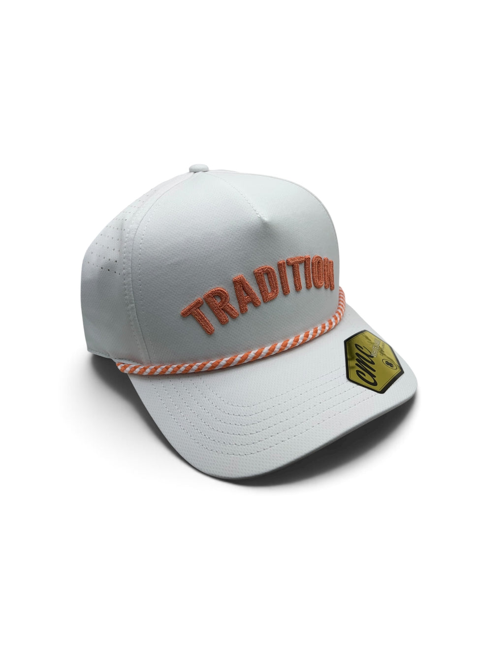Tradition White and Orange Rope Hat
