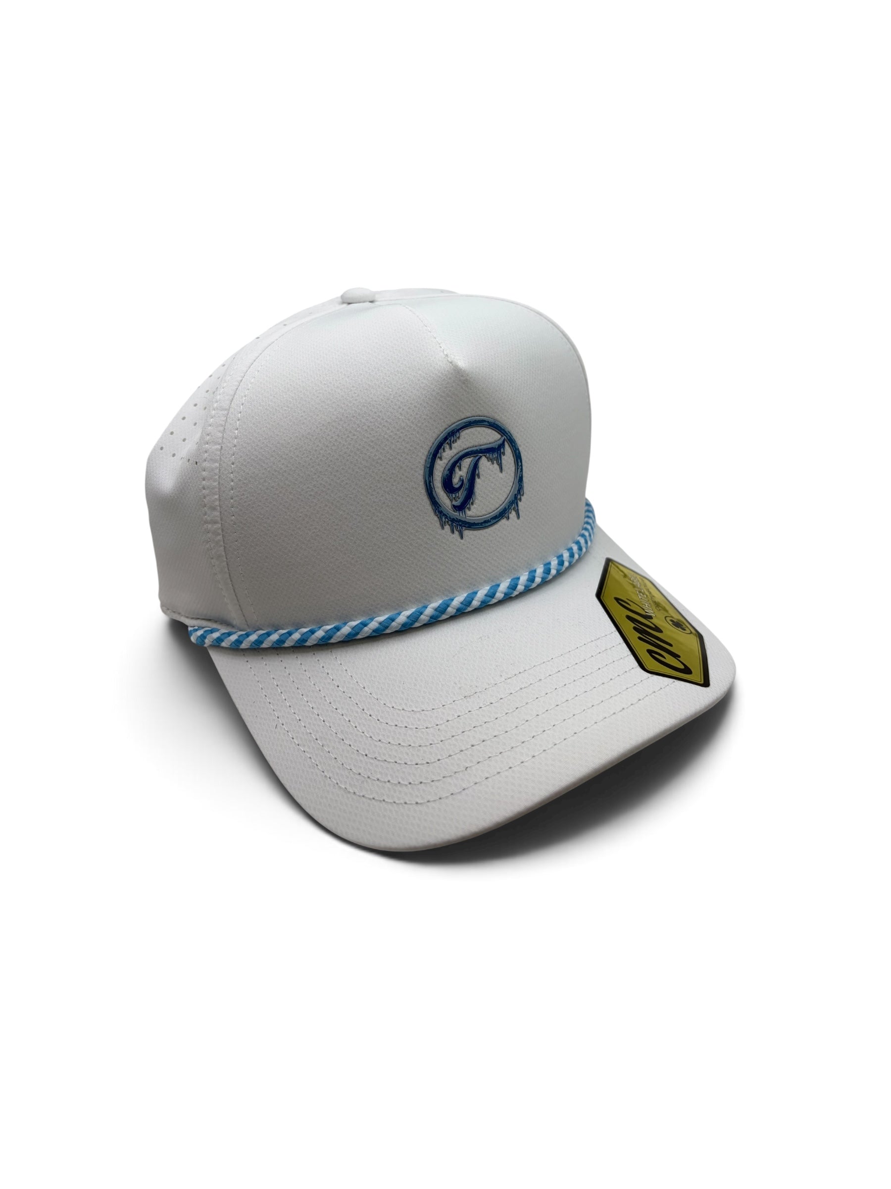 Tradition White Frozen Iced Out Rubber Patch Logo Hat