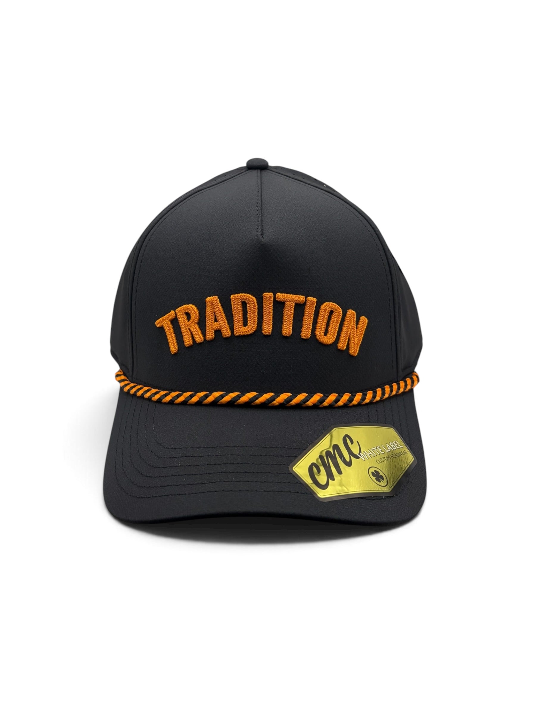 Tradition Black and Orange Rope Hat