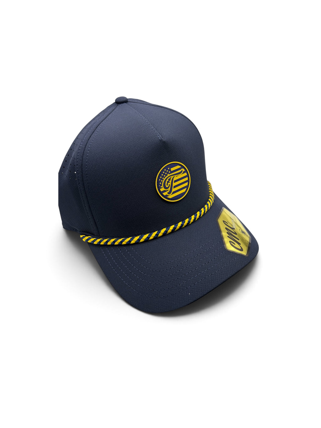 Military Salute US Navy Edition Navy and Yellow Rubber Patch