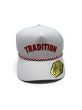 Tradition White and Red Rope Hat