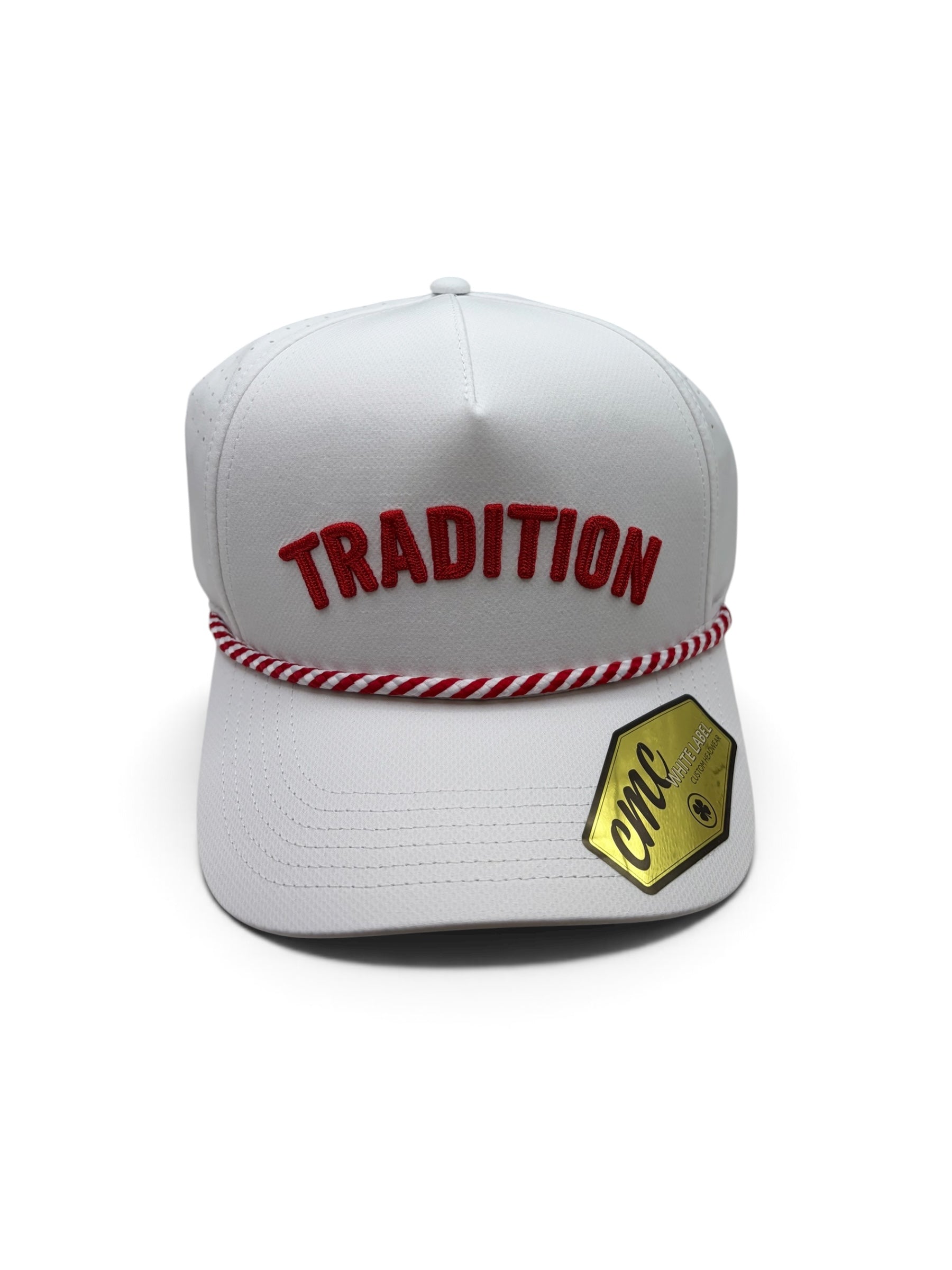 Tradition White and Red Rope Hat