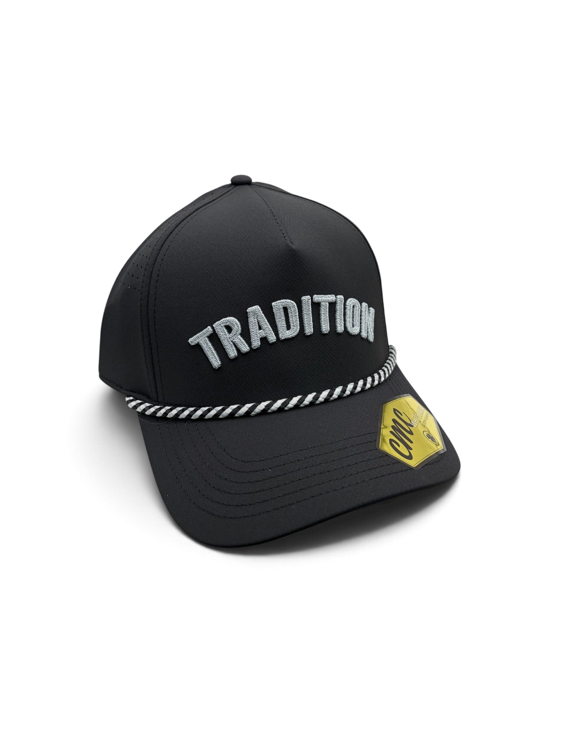 Tradition Black and Light Gray Rope Hat