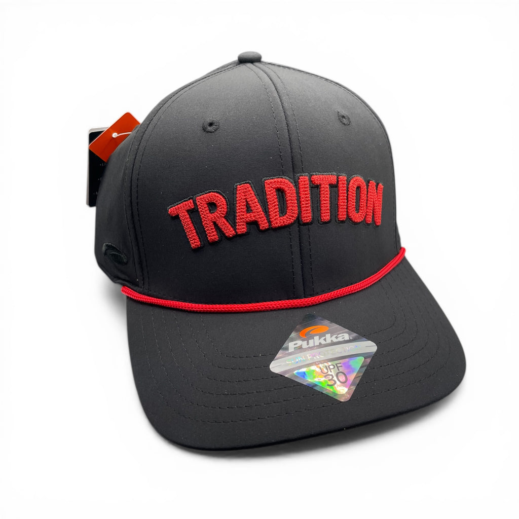 Pukka Red on Black TRADITION Hat
