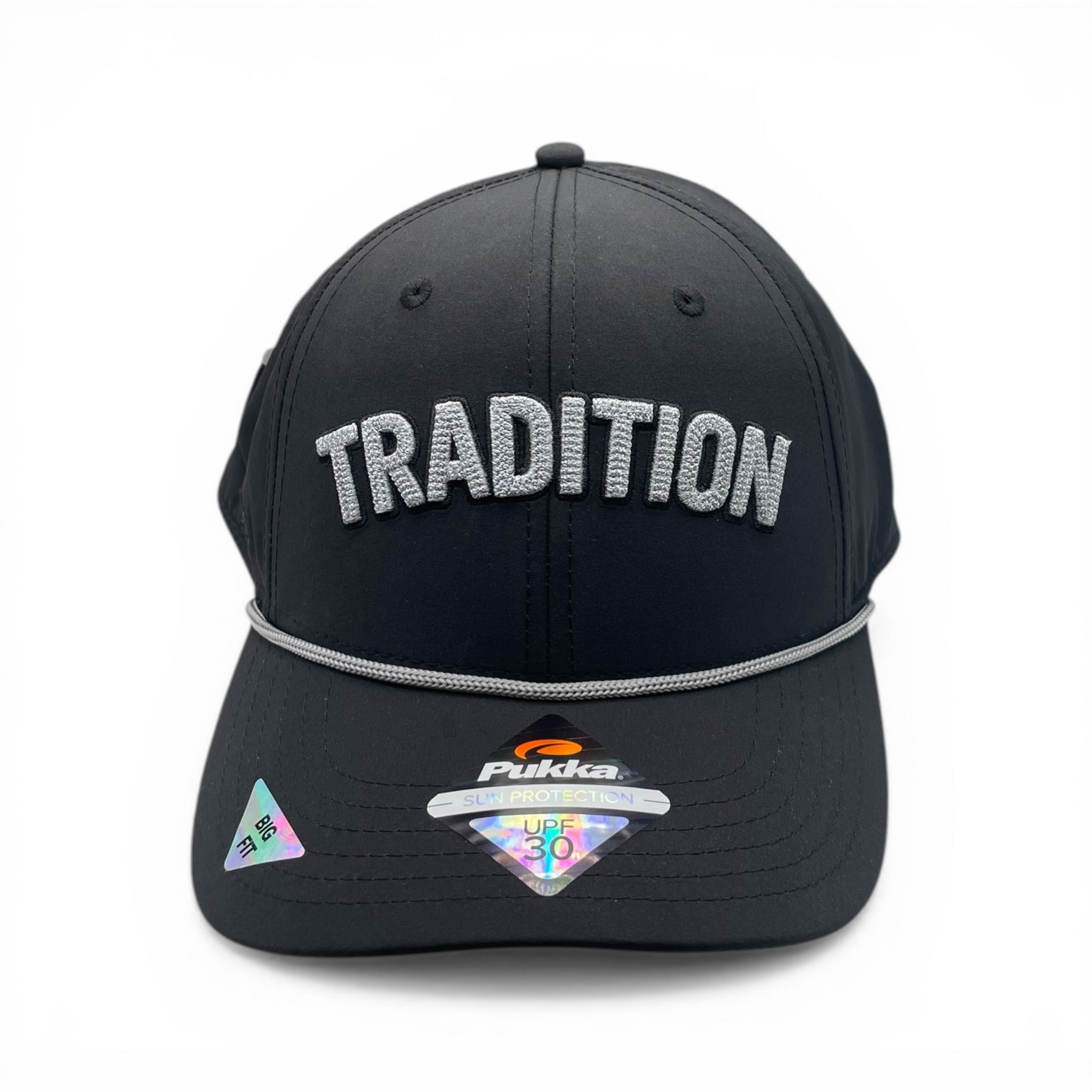 Gray on Black TRADITION hat Big Fit