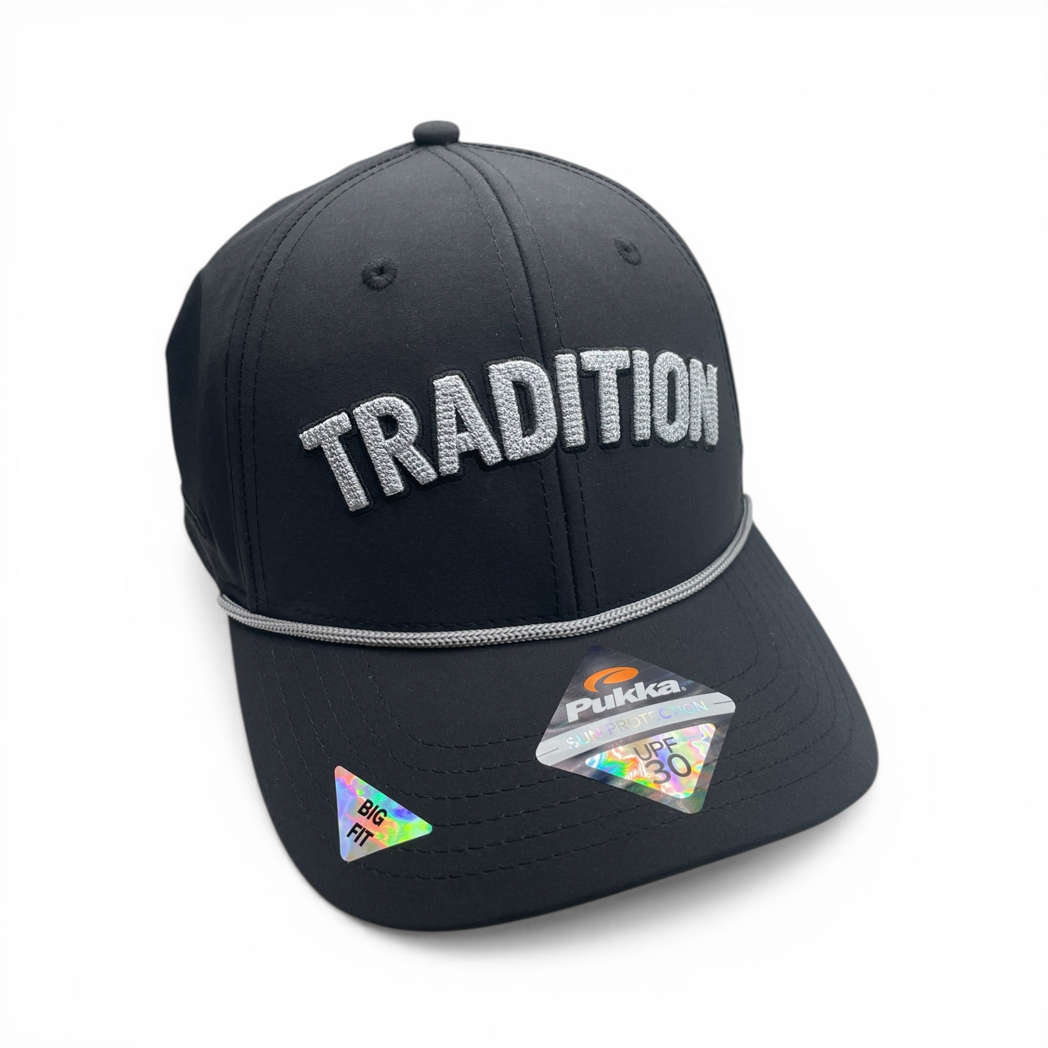 Gray on Black TRADITION hat Big Fit