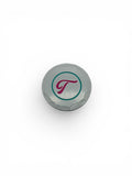 White Miami Vice Hammered Edge Ball Marker