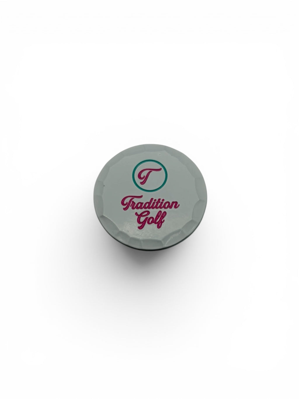 White Miami Vice Hammered Edge Ball Marker