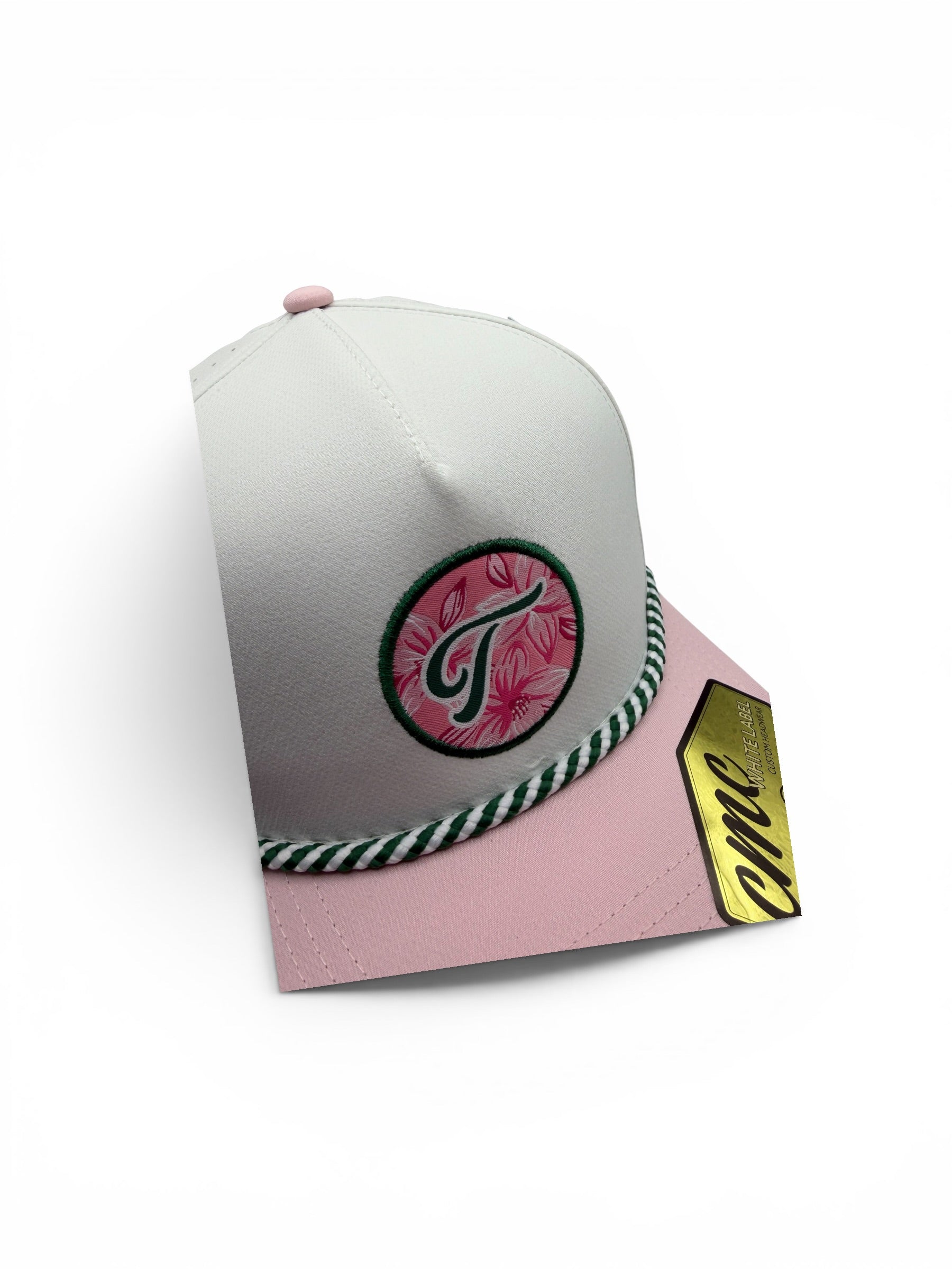 CMC White & Pink Azalea Rope Hat