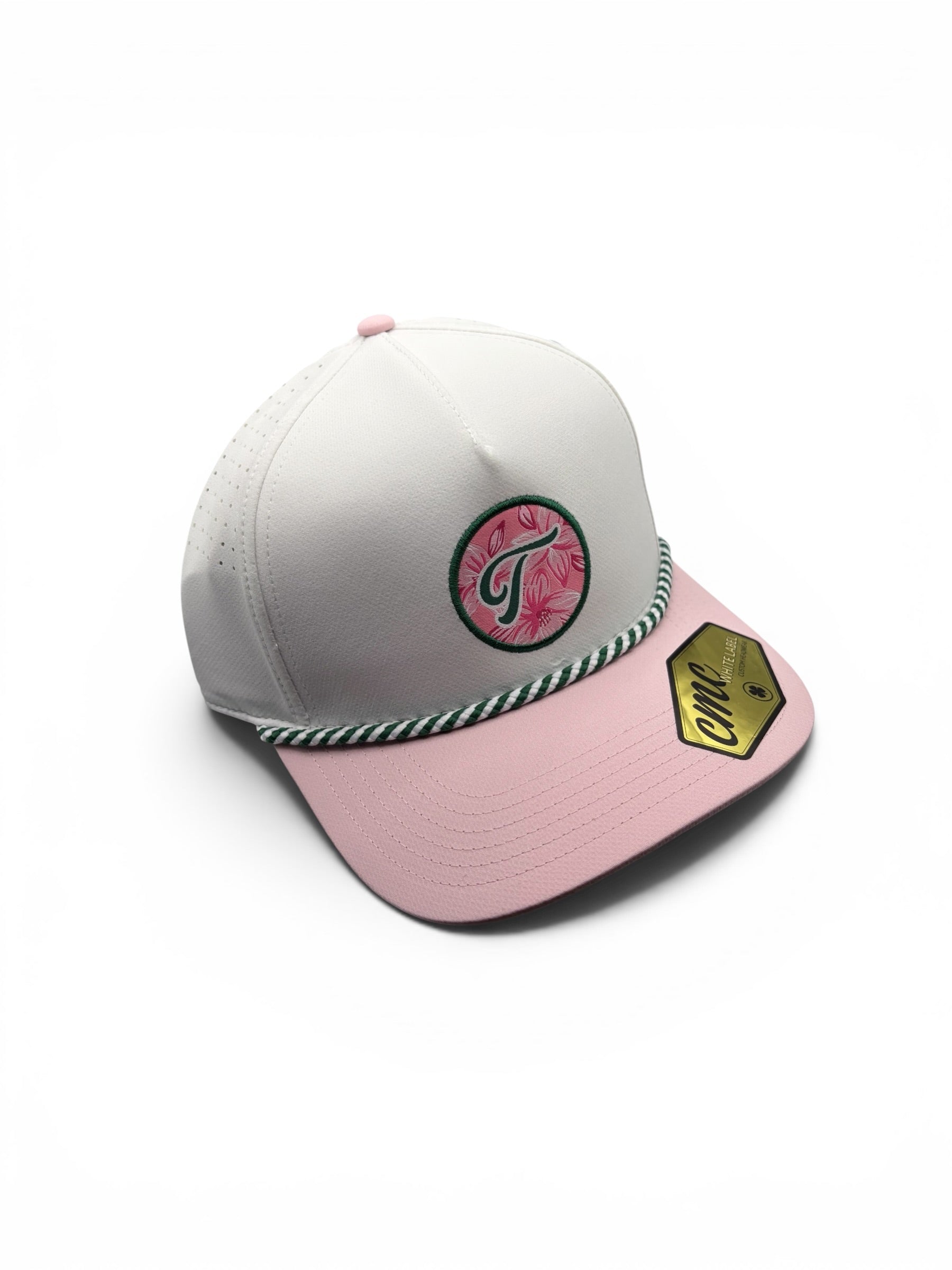CMC White & Pink Azalea Rope Hat