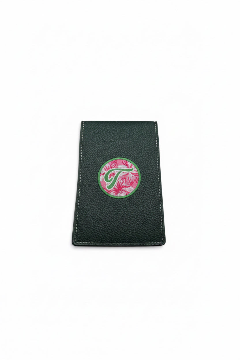 PRG Leather Yardage Book Cover – Green Azalea