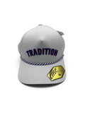 Tradition White and Purple Rooe Hat