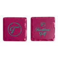 Square Pink & Teal Ball Marker