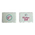 Mini Flag Ball Marker in White Teal & Pink